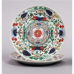 A PAIR OF PLATES, Kangxi (1662-1722), porcelain,, A PAIR OF PLATES, Kangxi (1662-1722), porcela...