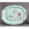 Image 1 : A QIANLONG FAMILLE ROSE MEAT PLATTER, porcelain,, A QIANLONG FAMILLE ROSE MEAT PLATTER, porcela...