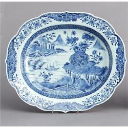 A MEATPLATTER, Qianlong (1736-95), porcelain,, A MEATPLATTER, Qianlong (1736-95), porcelain, de...