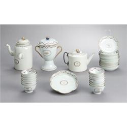 A JIAQING TEA- AND COFFEE SERVICE, porcelain, 19, A JIAQING TEA- AND COFFEE SERVICE, porcelain,...