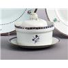 Image 1 : A JIAQING BLUE AND GOLD TUREEN WITH COVER AND, A JIAQING BLUE AND GOLD TUREEN WITH COVER AND ST...