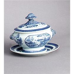 A BUTTER TUREEN and COVER and STAND, Jiaqing, A BUTTER TUREEN and COVER and STAND, Jiaqing (179...