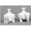 Image 1 : A PAIR OF BLANC DE CHINE ELEPHANTS, late Qing,, A PAIR OF BLANC DE CHINE ELEPHANTS, late Qing,...