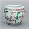 Image 1 : A LATE QING FAMILLE ROSE GARDEN URN, porcelain,, A LATE QING FAMILLE ROSE GARDEN URN, porcelain...
