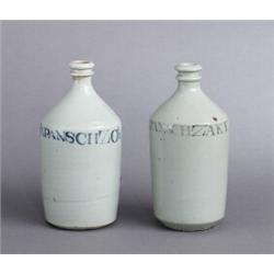 A SET OF TWO JAPANESE UNDERGLAZEBLUE BOTTLES FOR, A SET OF TWO JAPANESE UNDERGLAZEBLUE BOTTLES...