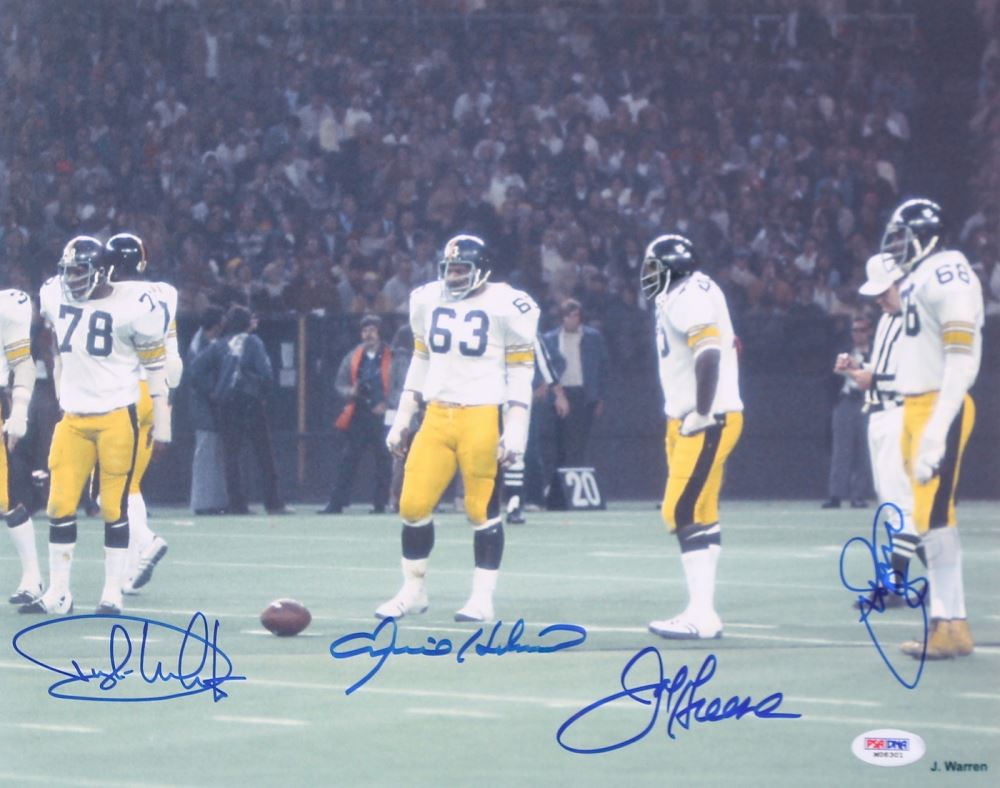 Steelers Steel Curtain Signed 11x14 Photo With 4 Signatures