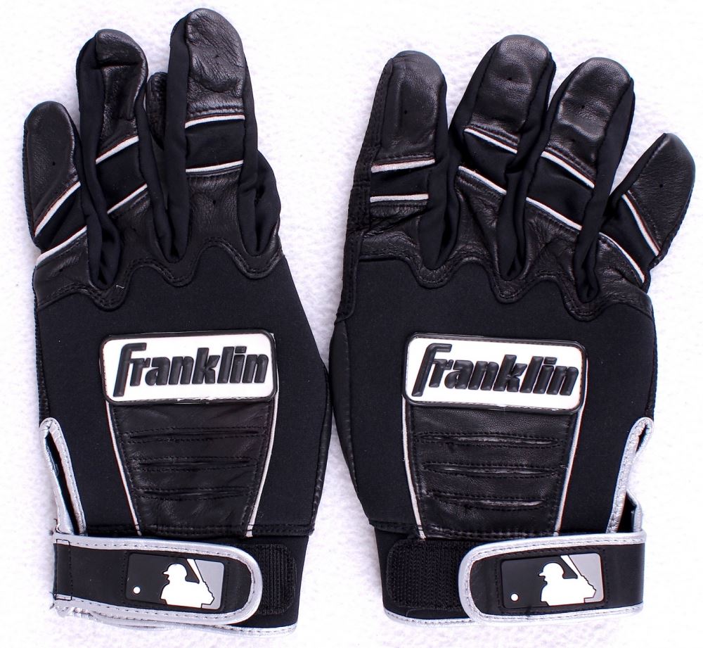 Pair of (2) David Ortiz Signed GameUsed Franklin Batting Gloves