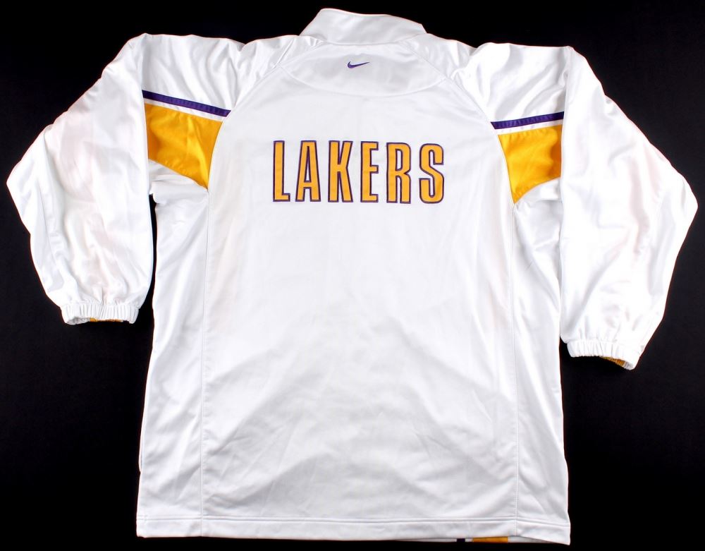 Magic Johnson Signed Lakers Warm Up Jacket Psa Coa