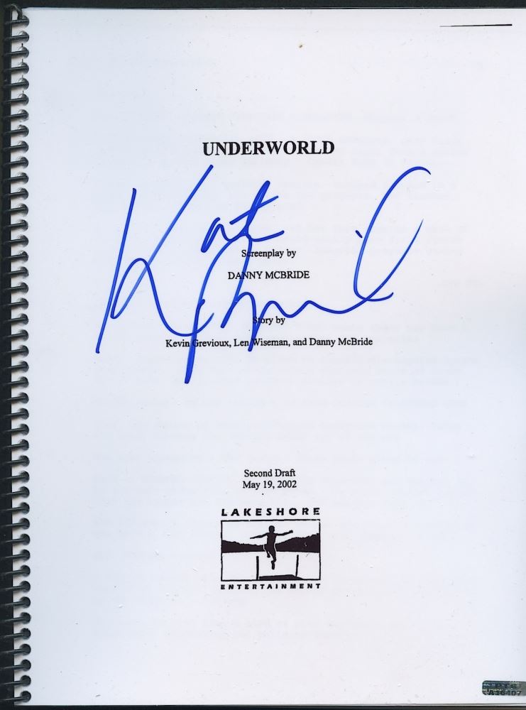 Underworld Script Kate Beckinsale Signed