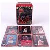 Image 1 : Complete Set of (6) Michael Jordan Upper Deck Metal Collector Basketball Cards with Original Tin Box