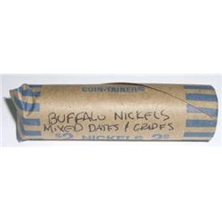 ROLL OF BUFFALO NICKELS 40 TOTAL *UNSEARCHED MIXED DATES & GRADES* ROLL CAME OUT OF SAFE!!