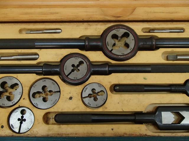 Die Set Handle Greenfield Tap, Die, and Handle Set, 1/4