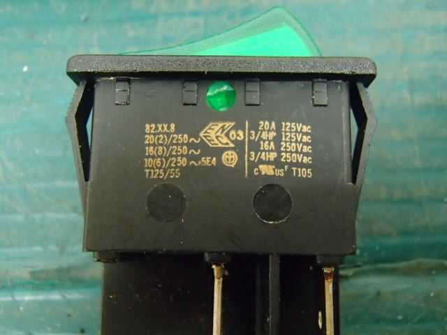 2 Position Green Lighted On/Off Switches, 82.XX.8