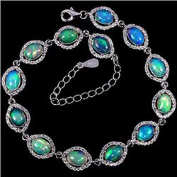 Natural Multi Color Opal Bracelet