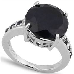 Natural Black Sapphire 11.22 carats Ring