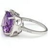 Image 3 : Natural Amethyst & Diamond Ring
