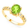Image 1 : Natural Peridot & Diamond Ring