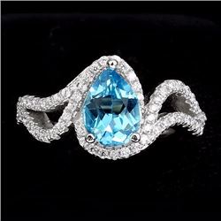 Natural London Blue Topaz Ring