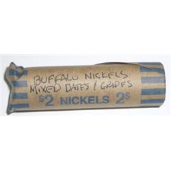 ROLL OF BUFFALO NICKELS MIXED DATES & GRADES (40) TOTAL NICKELS *UNSEARCHED* ROLL CAME OUT OF SAFE!!