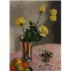 Image 1 : OLLE HJORTZBERG 1872-1959 Stilleben med gula, OLLE HJORTZBERG 1872-1959 Stilleben med gula roso...