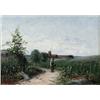 Image 1 : FANNY SUNDBERG 1861-1926 Sommarlandskap med man, FANNY SUNDBERG 1861-1926 Sommarlandskap med ma...