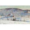 Image 1 : ANSHELM SCHULTZBERG 1862-1945 Solbelyst, ANSHELM SCHULTZBERG 1862-1945 Solbelyst vinterlandskap...