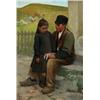 Image 1 : HUGO SALMSON 1843-1894 Flickan med, HUGO SALMSON 1843-1894 Flickan med dockan Signerad Hugo Sal...