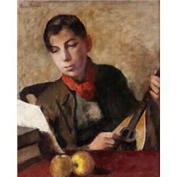 EVA BAGGE 1871-1964 Musicerande pojke Signerad, EVA BAGGE 1871-1964 Musicerande pojke Signerad...