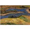 Image 1 : HELMER OSSLUND 1866-1938 Vy över, HELMER OSSLUND 1866-1938 Vy över insjölandskap Signerad Helme...
