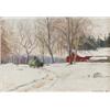 Image 1 : HILMA AF KLINT 1862-1944 Vinterlandskap med, HILMA AF KLINT 1862-1944 Vinterlandskap med gård S...