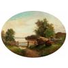 Image 1 : JOSEFINA HOLMLUND 1827-1905 Sommarlandskap med, JOSEFINA HOLMLUND 1827-1905 Sommarlandskap med...
