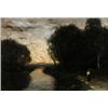 Image 1 : CARL FREDRIK HILL 1849-1911 Aftonstämning -, CARL FREDRIK HILL 1849-1911 Aftonstämning - landsk...