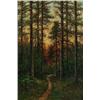 Image 1 : SEVERIN NILSON 1846-1918 Skogslandskap i, SEVERIN NILSON 1846-1918 Skogslandskap i aftonrodnad...