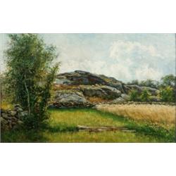 SEVERIN NILSON 1846-1918 Sommarlandskap med, SEVERIN NILSON 1846-1918 Sommarlandskap med stenpa...