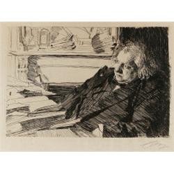 ANDERS ZORN 1860-1920 Ernest Renan Signerad, ANDERS ZORN 1860-1920 Ernest Renan Signerad Zorn....