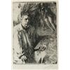 Image 1 : ANDERS ZORN 1860-1920 Självporträtt med modell, ANDERS ZORN 1860-1920 Självporträtt med modell...