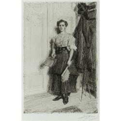 ANDERS ZORN 1860-1920 The New Maid Signerad, ANDERS ZORN 1860-1920 The New Maid Signerad Zorn....