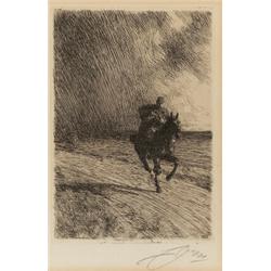 ANDERS ZORN 1860-1920 Storm (Oväder) Signerad, ANDERS ZORN 1860-1920 Storm (Oväder) Signerad Zo...