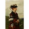 BERTZIK (?) Germany, 19th century Ung kvinna i, BERTZIK (?) Germany, 19th century Ung kvinna i...