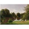 KARL JENSEN Denmark 1851-1933 Parkmotiv Signed, KARL JENSEN Denmark 1851-1933 Parkmotiv Signed...