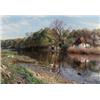 Image 1 : PEDER MÖNSTED Denmark 1859-1941 Flodlandskap, PEDER MÖNSTED Denmark 1859-1941 Flodlandskap med...