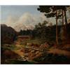 MICHAEL LUEGER Germany 1804-1883 Alplandskap, MICHAEL LUEGER Germany 1804-1883 Alplandskap med...