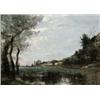 CAMILLE COROT France 1796-1875 Bateliers sous, CAMILLE COROT France 1796-1875 Bateliers sous l’...