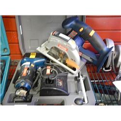 CORDLESS 18 VOLT RYOBI DETAIL ROUTER & CIRCULAR SAW KIT - PS