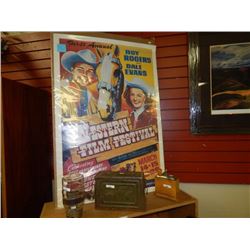 ROY ROGERS AND DALE EVANS ADVERTISING POSTER - "WESTERN FILM FESTIVAL"