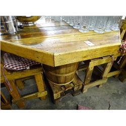 5 Pine Oak Barrel Bar Top Tables - 5 Times the Money