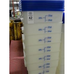 6 - 22 Qt. Lidded Portion Bins - 6 Times the Money