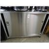 Image 1 : S/S 4' Table w/Backsplash & Cabinet Doors