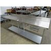 Image 1 : S/S 8' Table w/Backsplash & Undershelf
