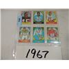 Image 1 : 6 CARD LOT FOOTBALL SPORTS TOPPS 1967